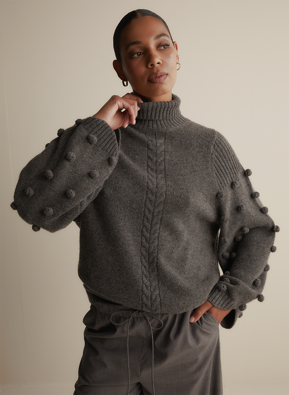 Katie Wool Knit | Charcoal Marle