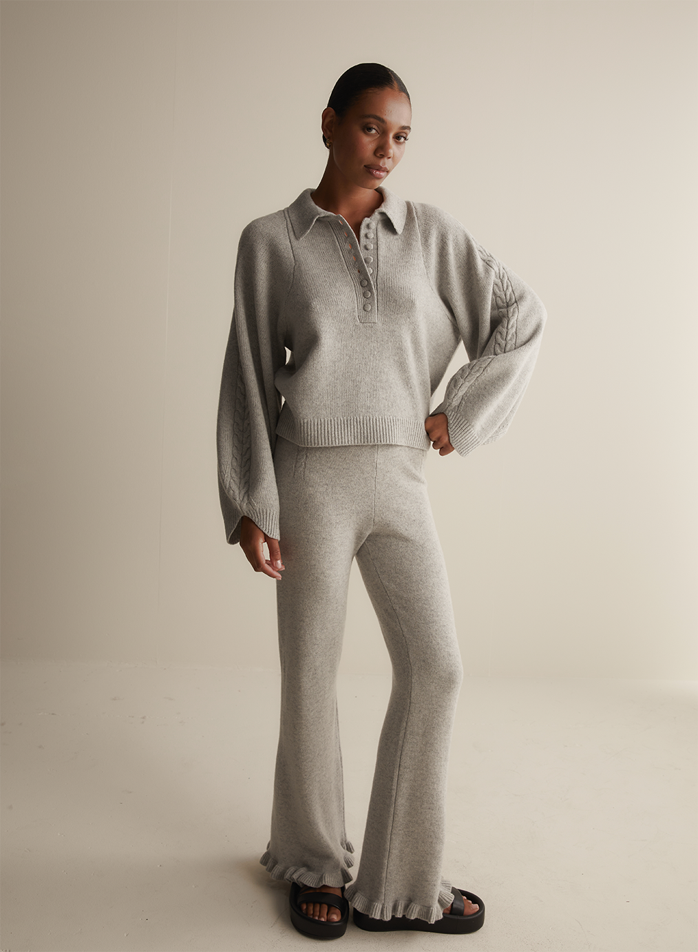 Jenny Wool Knit | Grey Marle