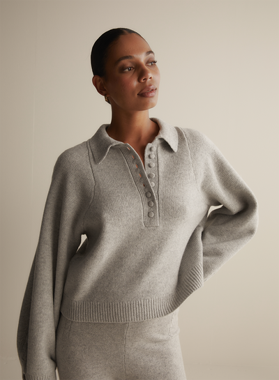 Jenny Wool Knit | Grey Marle
