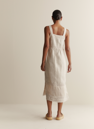 Gretal Linen Ramie Midi Dress | Flax