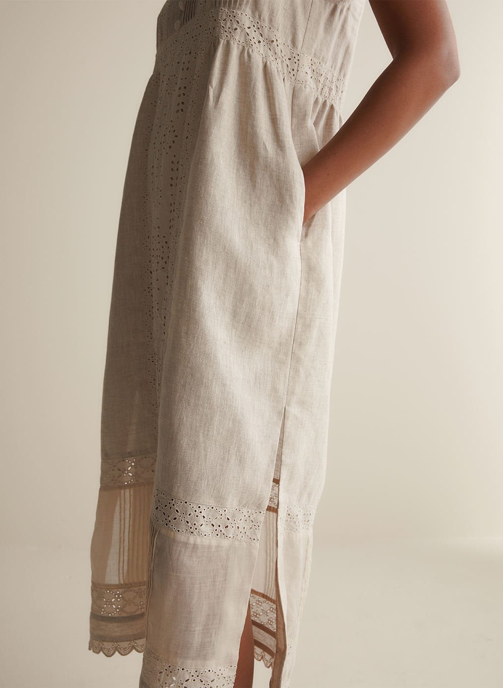 Gretal Linen Ramie Midi Dress | Flax