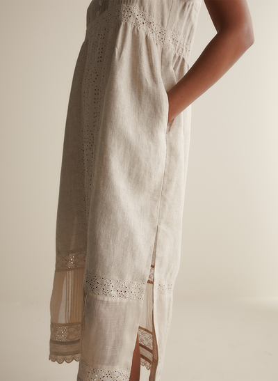 Gretal Linen Ramie Midi Dress | Flax