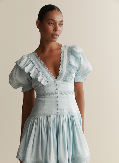 Miranda Silk Linen Mini Dress