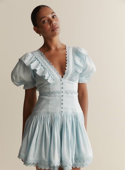 Miranda Silk Linen Mini Dress