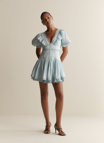 Miranda Silk Linen Mini Dress