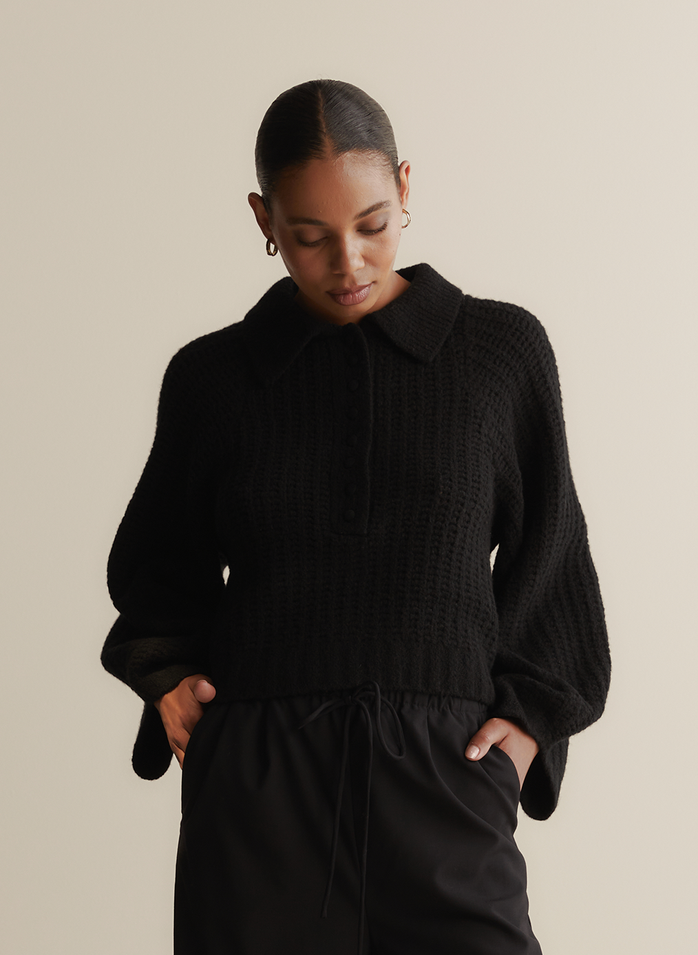 Alena Wool Knit | Black