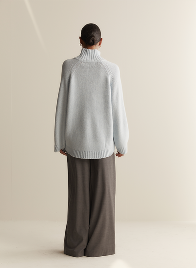 Sophia Wool Palazzo Pant | Charcoal