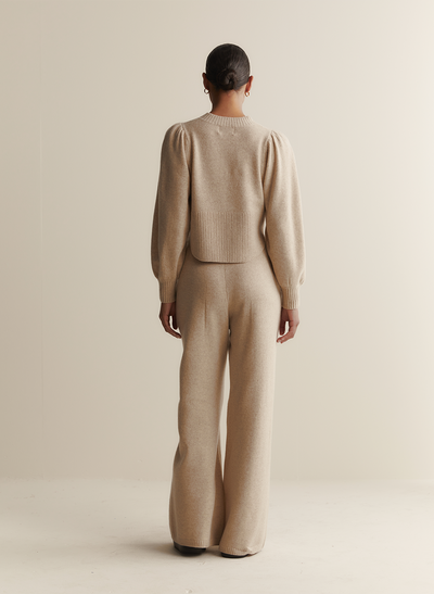Ariana Wool Knit Cardigan | Flax Marle