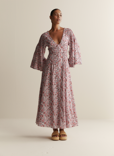 Harper Silk Cotton Maxi Dress