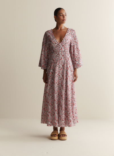 Harper Silk Cotton Maxi Dress