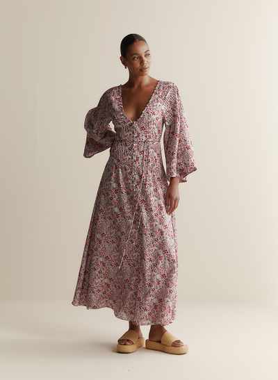 Harper Silk Cotton Maxi Dress