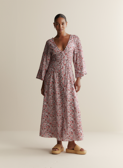 Harper Silk Cotton Maxi Dress