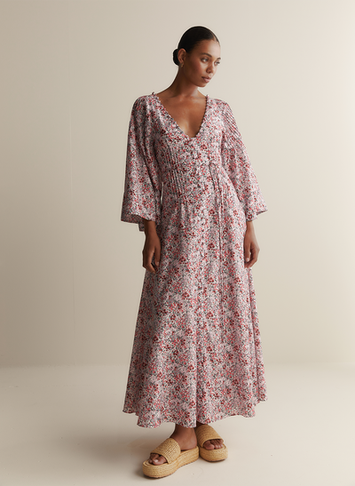 Harper Silk Cotton Maxi Dress