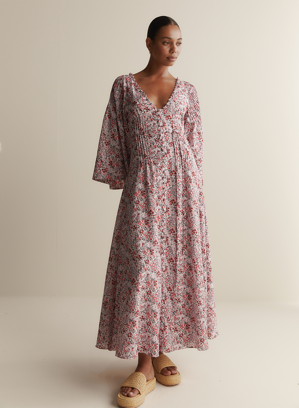 Harper Silk Cotton Maxi Dress