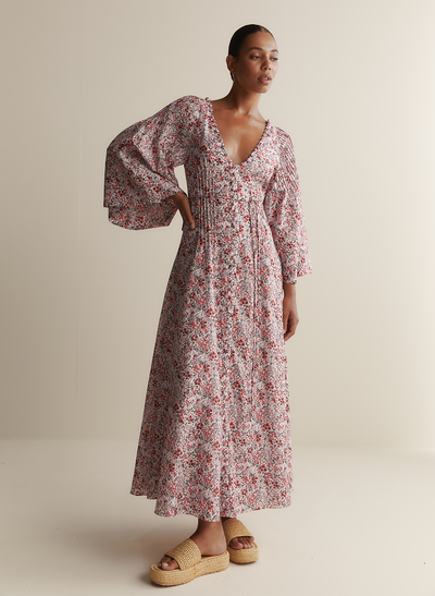 Harper Silk Cotton Maxi Dress