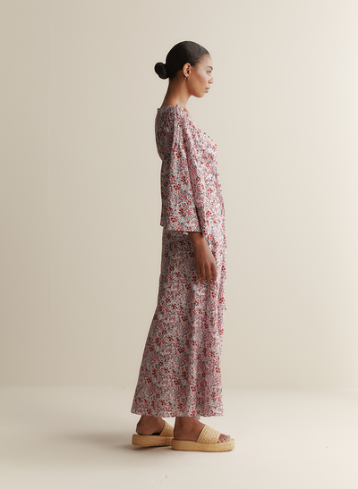 Harper Silk Cotton Maxi Dress