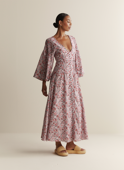 Harper Silk Cotton Maxi Dress