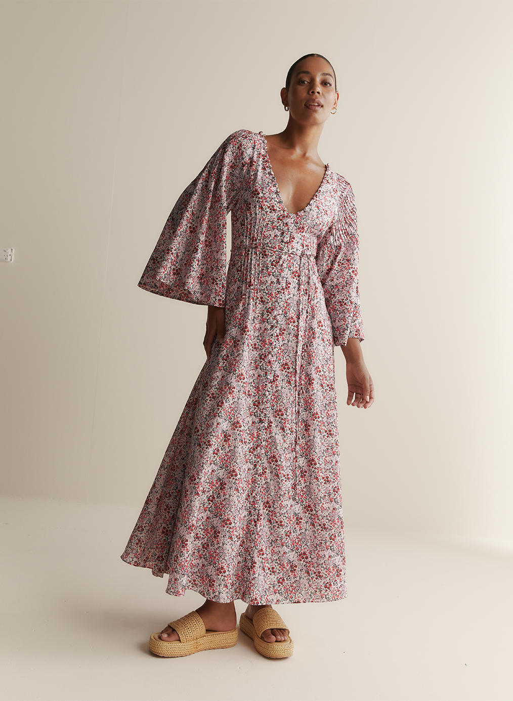 Harper Silk Cotton Maxi Dress