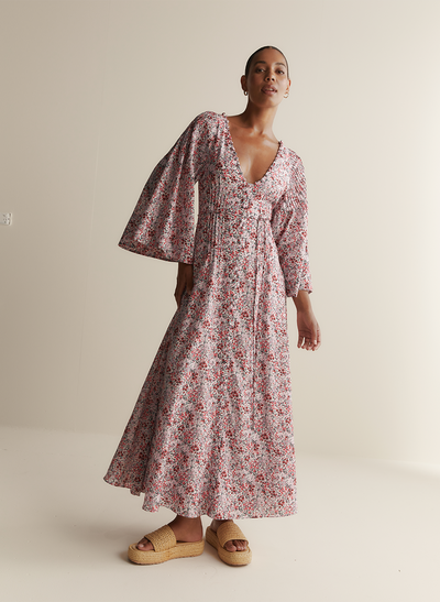 Harper Silk Cotton Maxi Dress