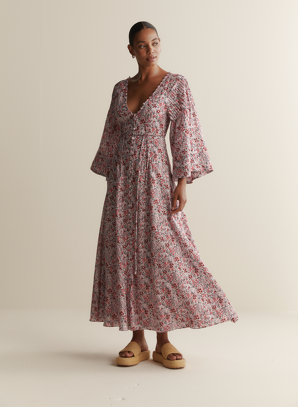 Harper Silk Cotton Maxi Dress