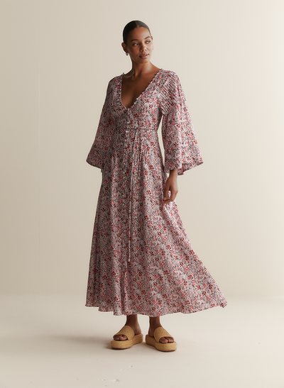 Harper Silk Cotton Maxi Dress
