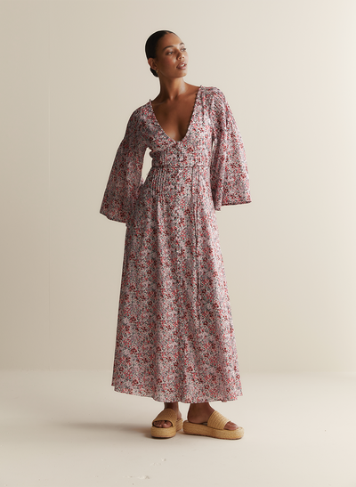 Harper Silk Cotton Maxi Dress