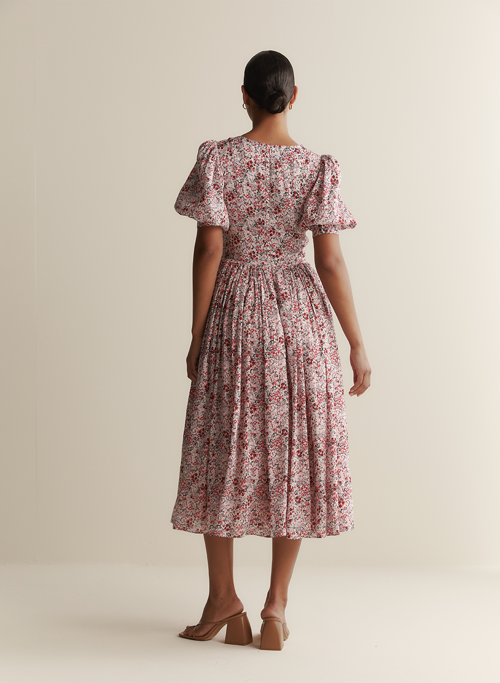 Millie Silk Linen Midi Dress