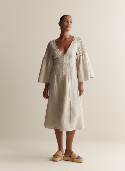 Emery Linen Midi Dress