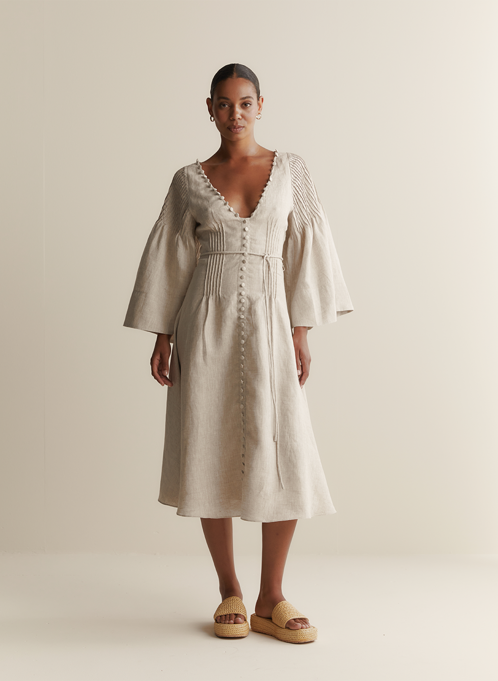 Emery Linen Midi Dress