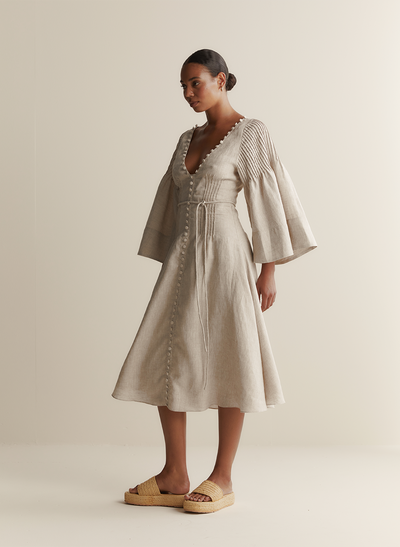 Emery Linen Midi Dress