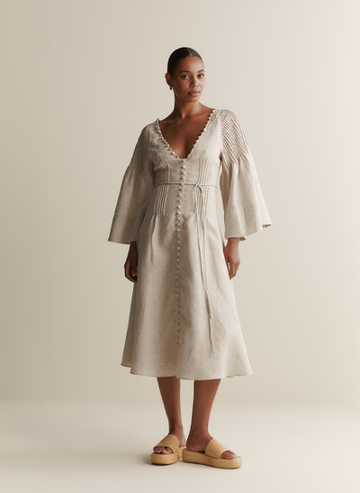 Emery Linen Midi Dress