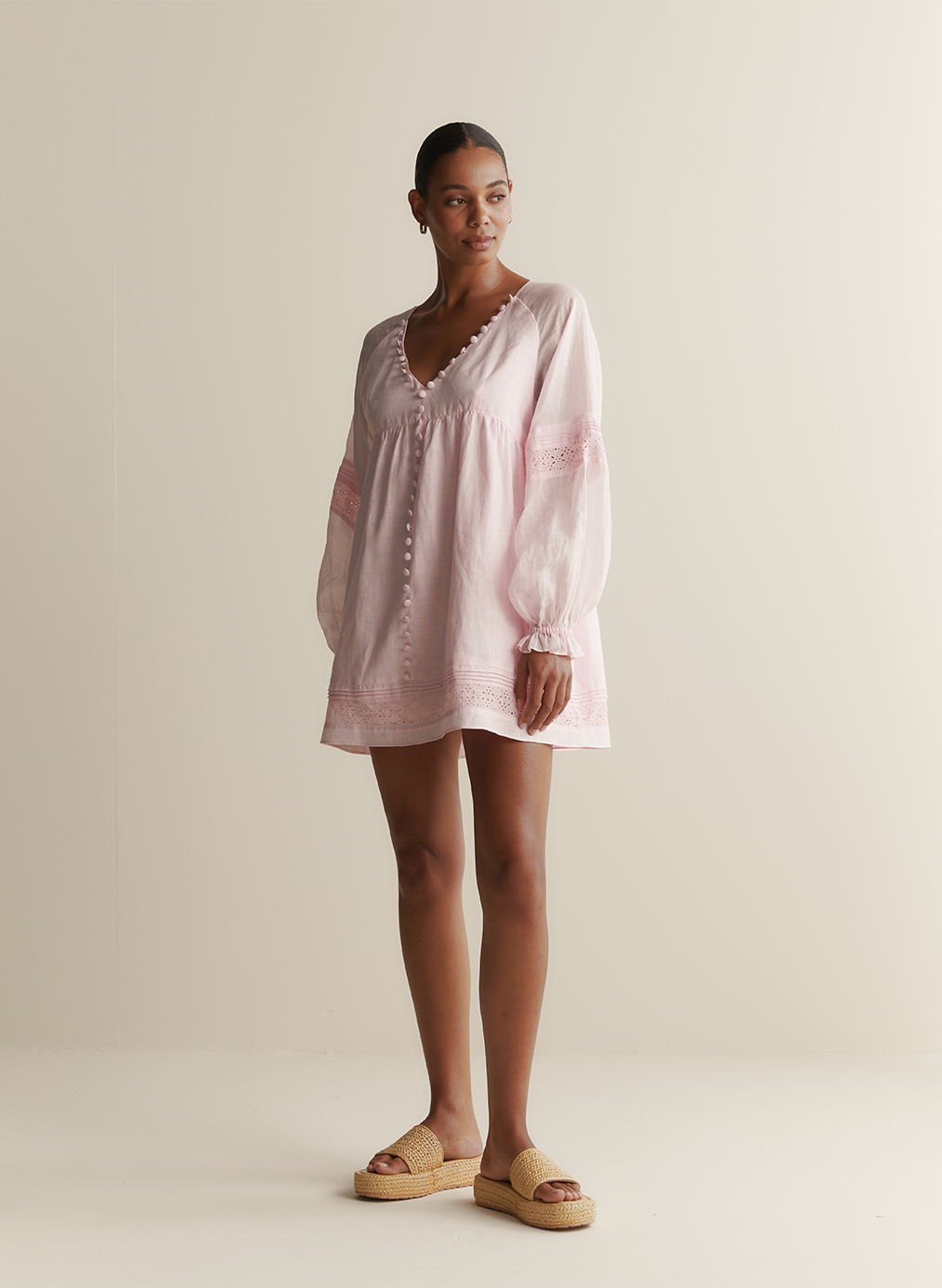 Lillian Linen Ramie Mini Dress | Blossom