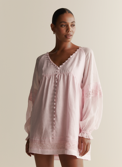 Lillian Linen Ramie Mini Dress | Blossom