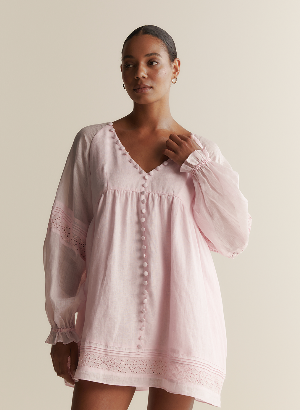 Lillian Linen Ramie Mini Dress | Blossom