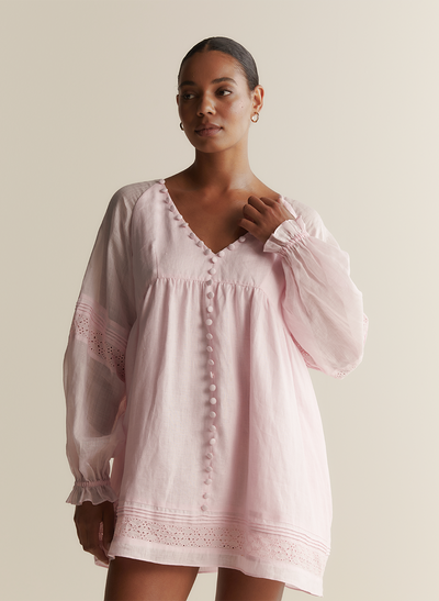 Lillian Linen Ramie Mini Dress | Blossom