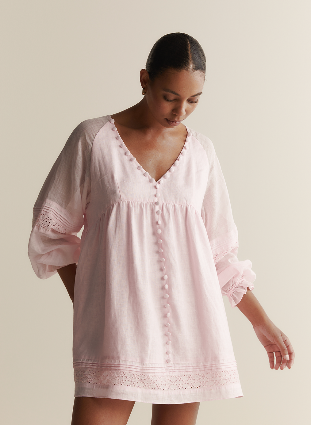 Lillian Linen Ramie Mini Dress | Blossom