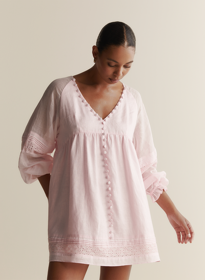 Lillian Linen Ramie Mini Dress | Blossom