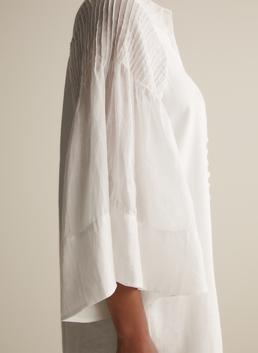 Ryleigh Linen Ramie Mini Shirt Dress | Optical White