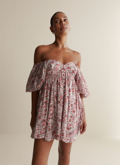 Rowan Silk Linen Mini Dress