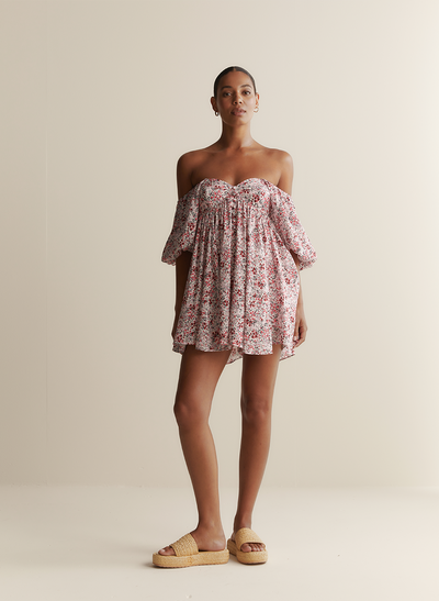 Rowan Silk Linen Mini Dress