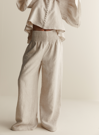 Elodie Linen Palazzo Pant | Flax