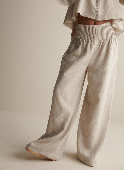 Elodie Linen Palazzo Pant | Flax