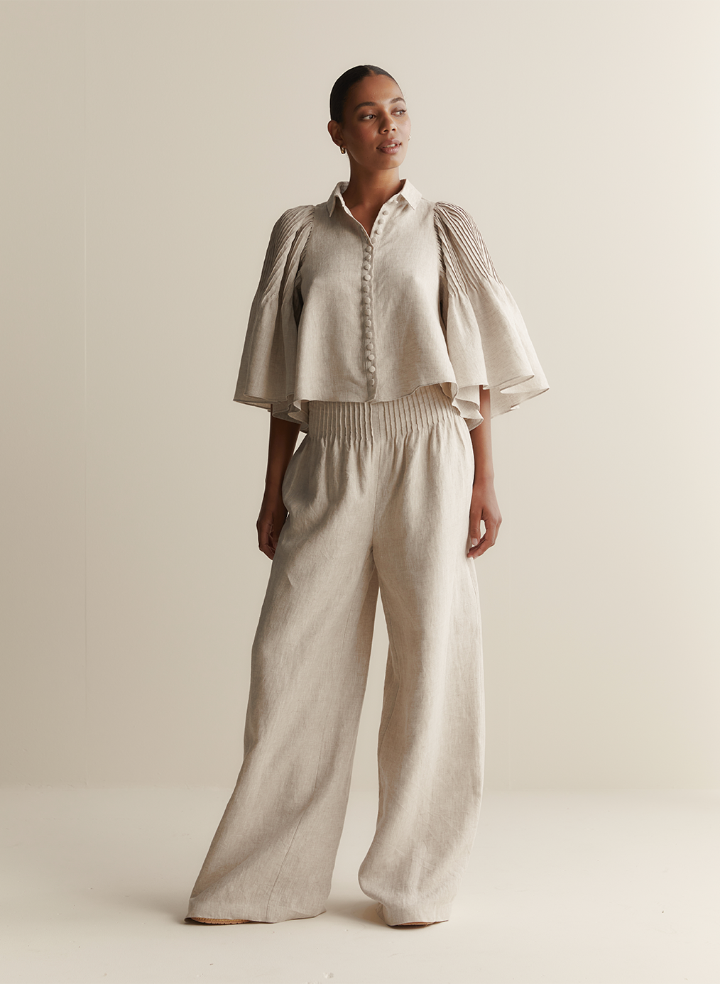 Elodie Linen Palazzo Pant | Flax