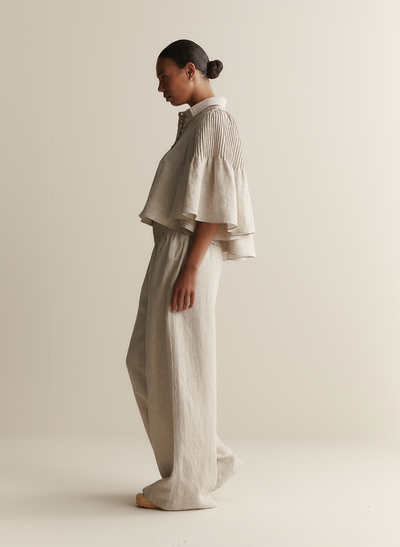 Elodie Linen Palazzo Pant | Flax