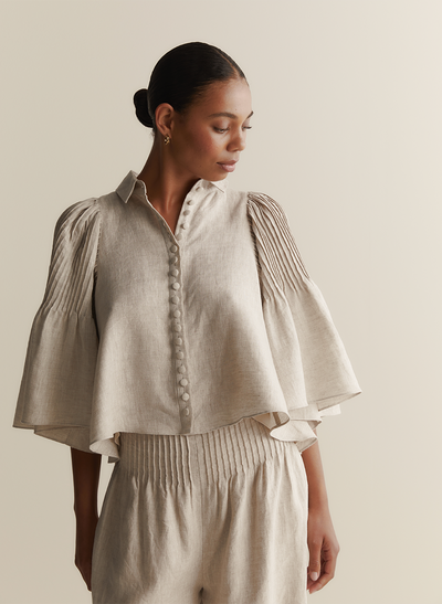 Elodie Linen Palazzo Pant | Flax