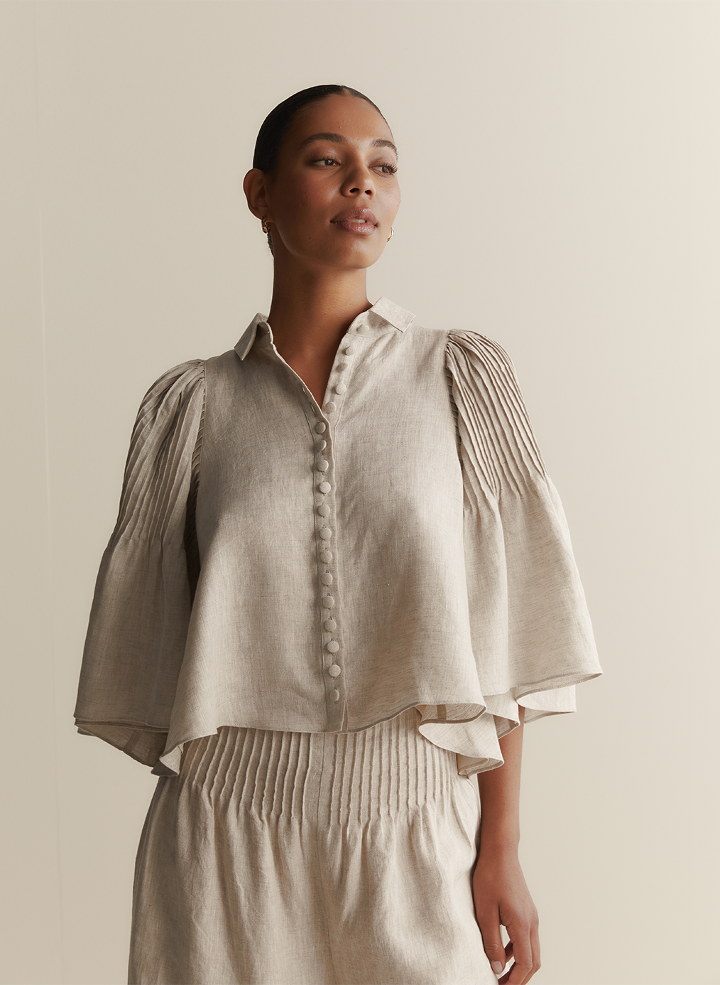 Elodie Linen Palazzo Pant | Flax