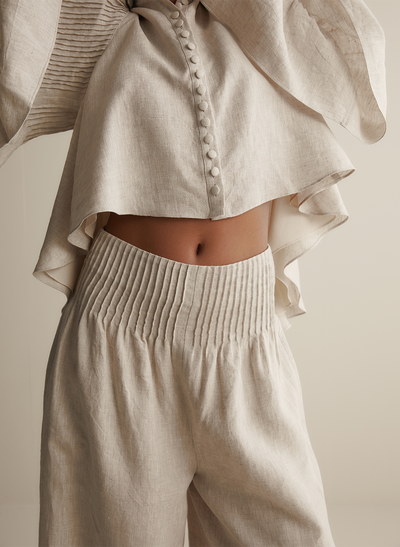 Elodie Linen Palazzo Pant | Flax