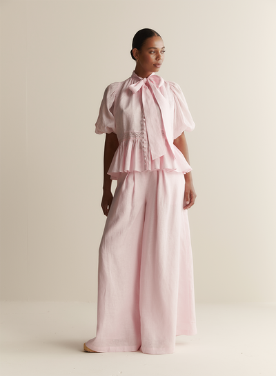 Emmie Linen Palazzo Pant | Blossom
