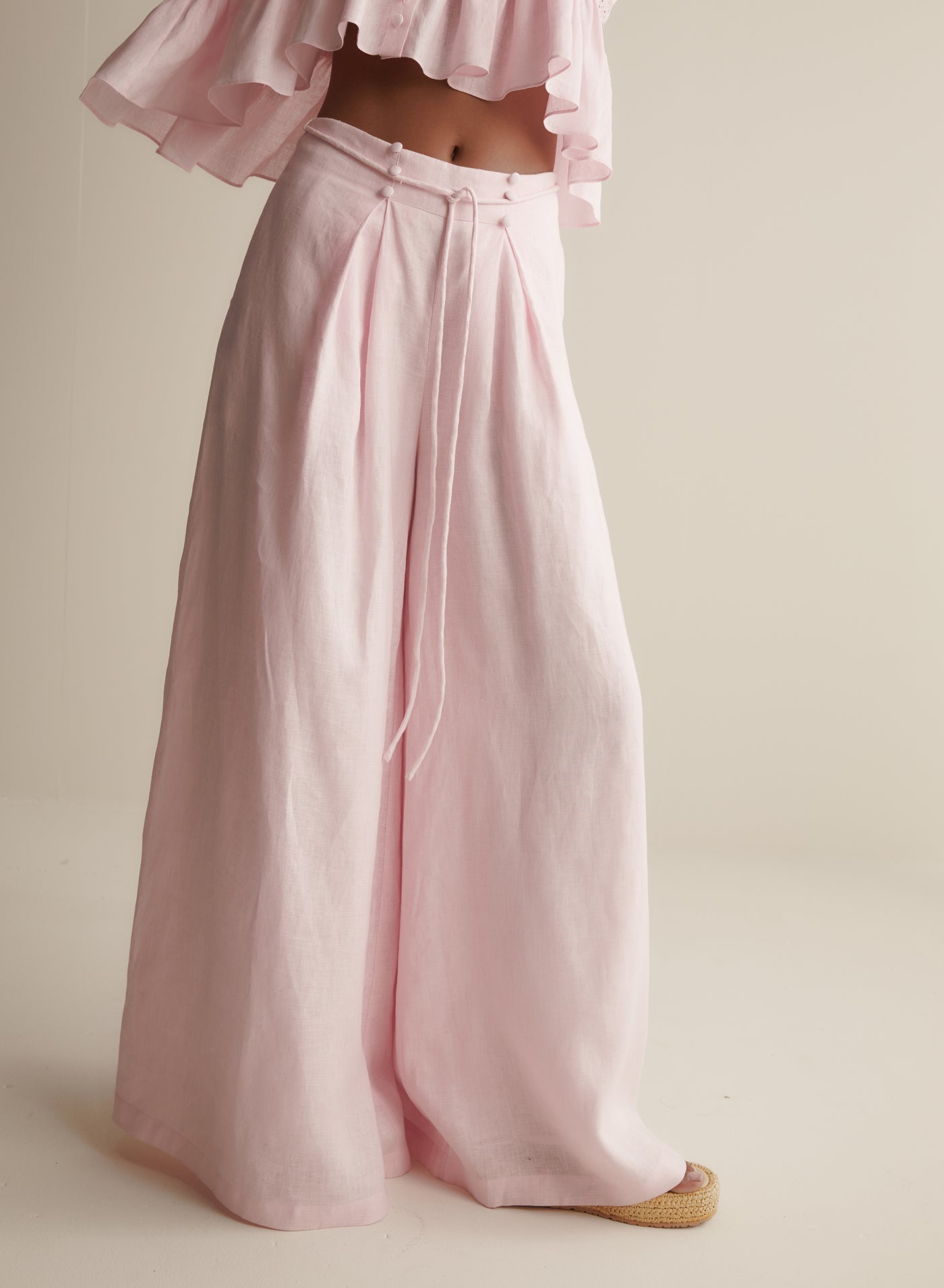 Emmie Linen Palazzo Pant | Blossom