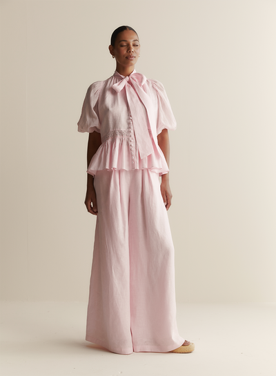 Emmie Linen Palazzo Pant | Blossom